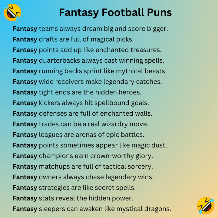 Fantasy Football Puns