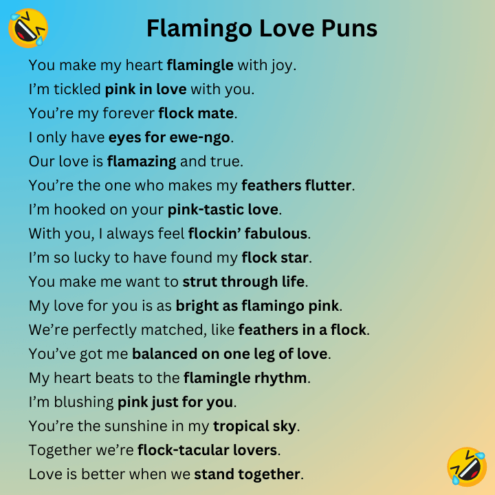 Flamingo Love Puns