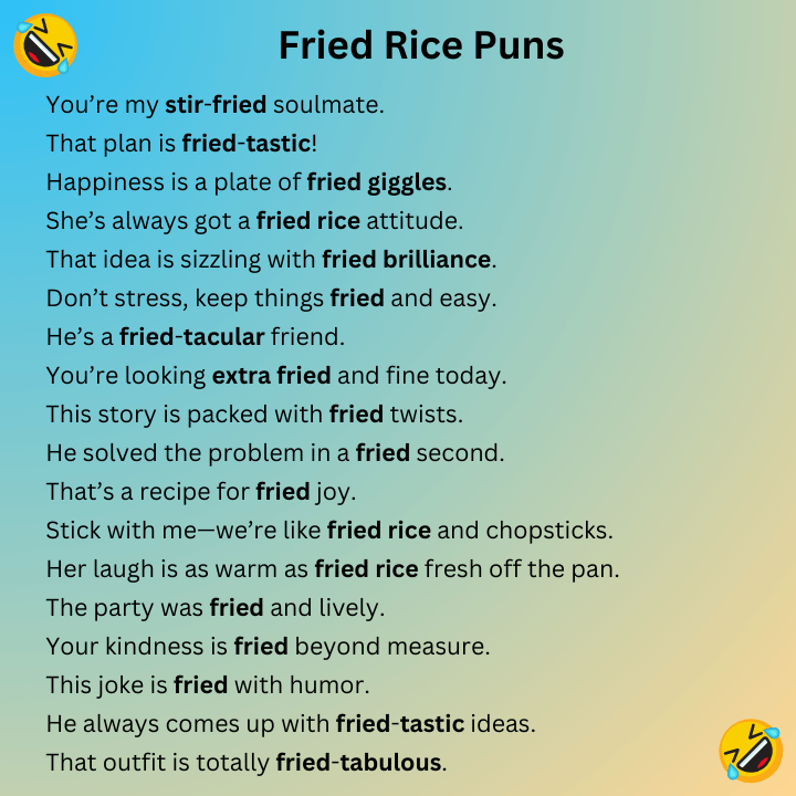 Fried Rice Puns