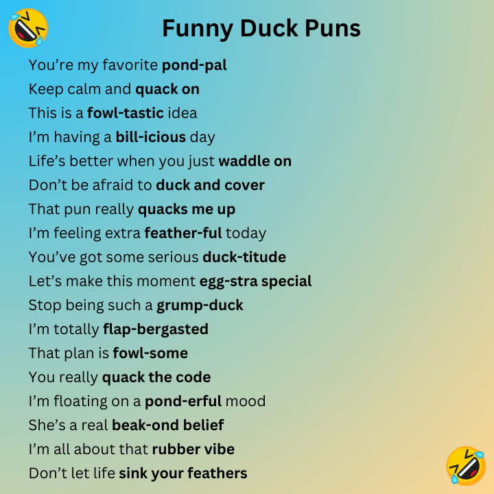 Funny Duck Puns