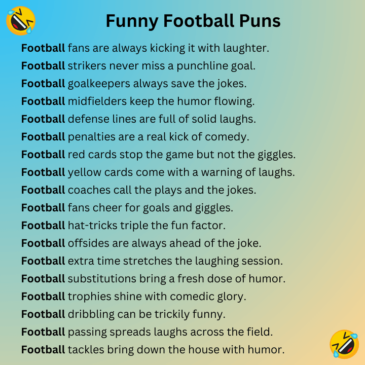Funny Football Puns