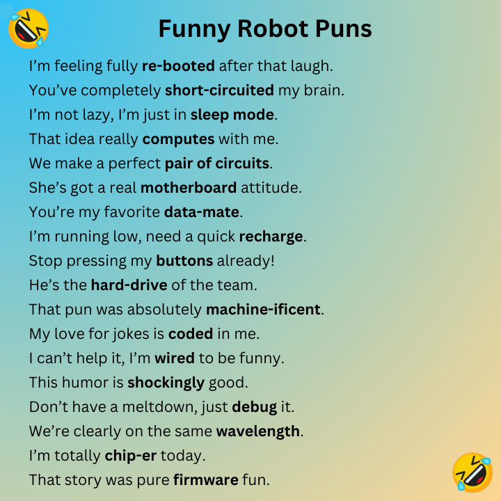 Funny Robot Puns