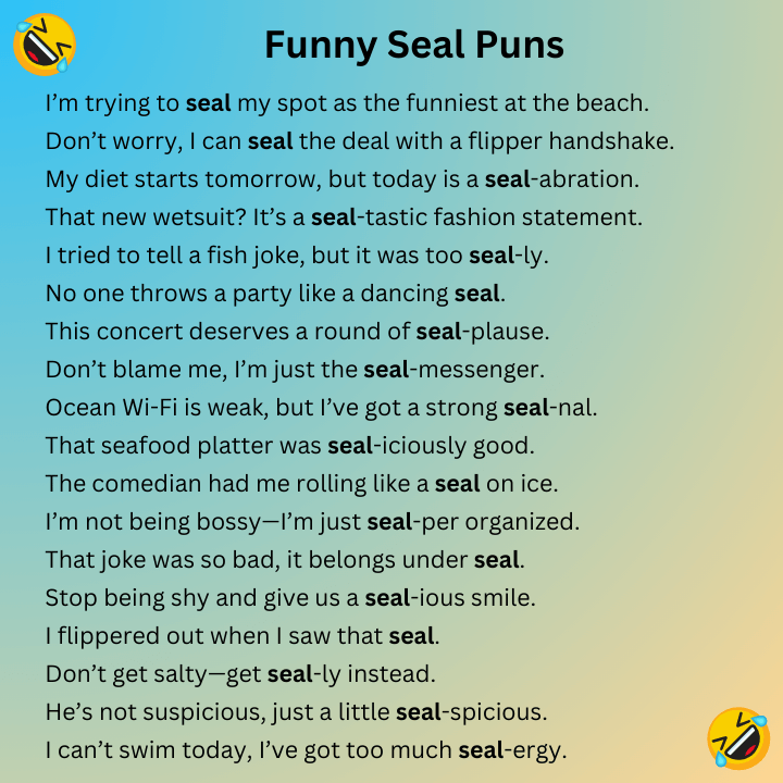 Funny Seal Puns