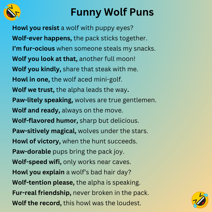 Funny Wolf Puns