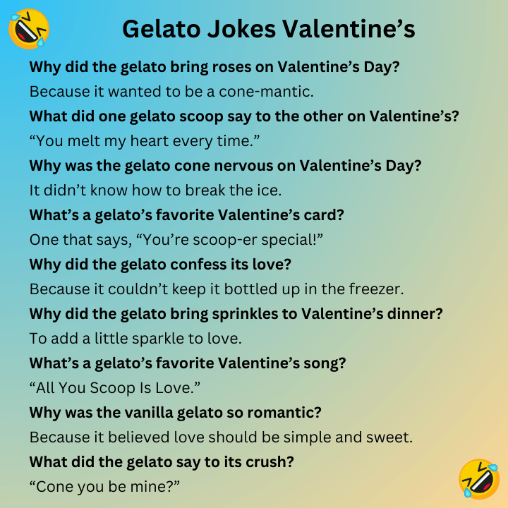 Gelato Jokes Valentine’s