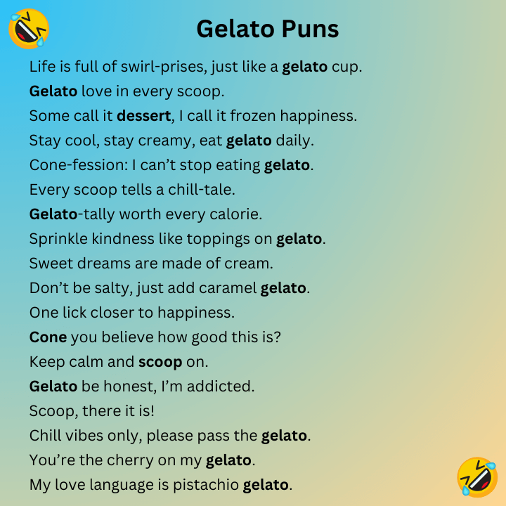 Gelato Puns