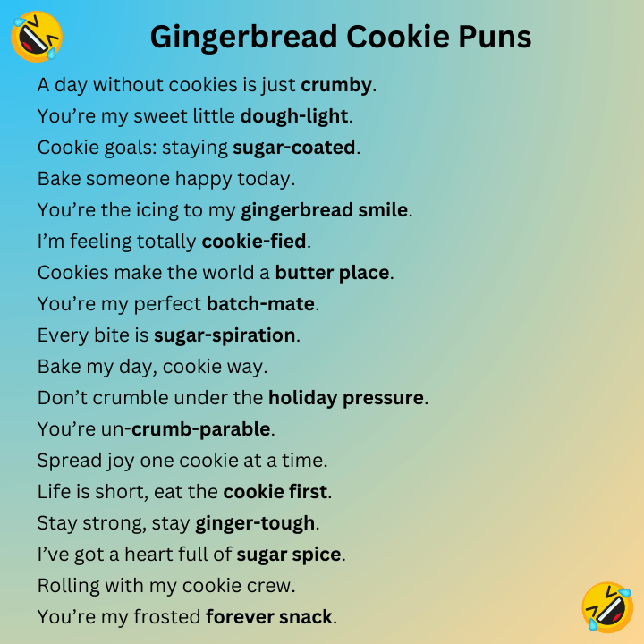 Gingerbread Cookie Puns