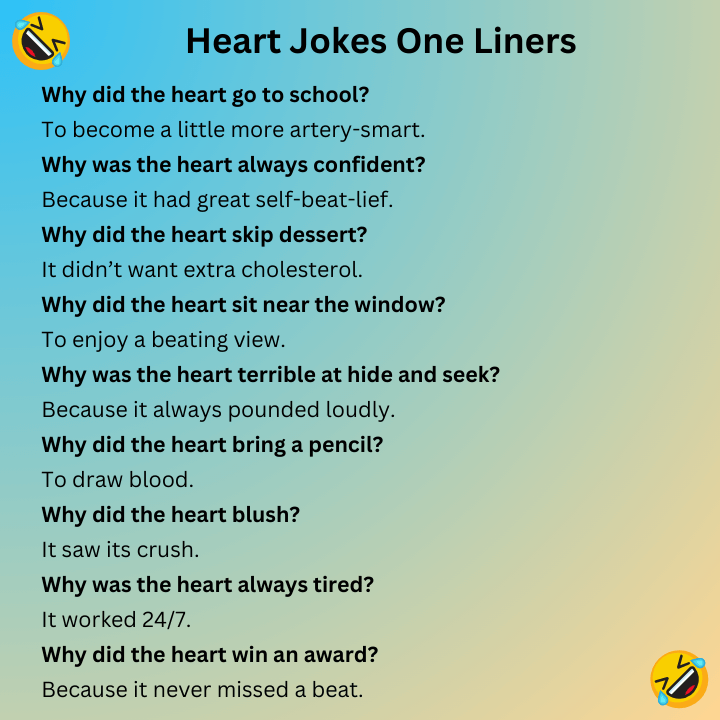 Heart Jokes One Liners