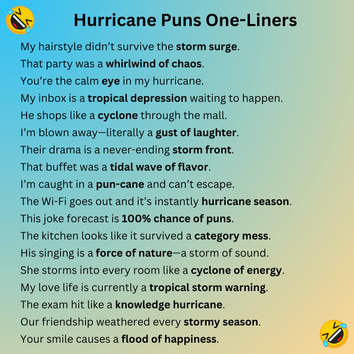 Hurricane Puns One-Liners