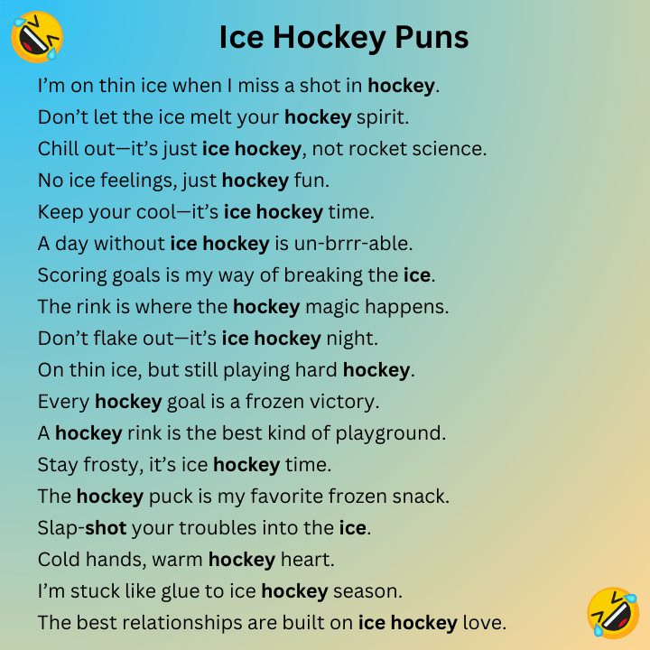 Ice Hockey Puns