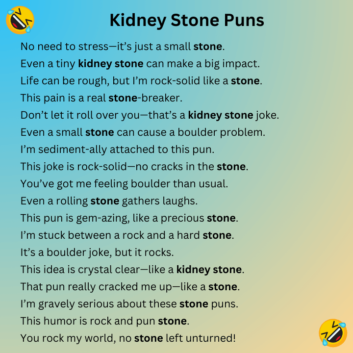 Kidney Stone Puns