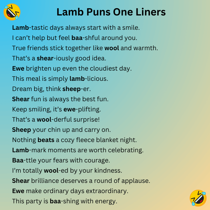 Lamb Puns One Liners