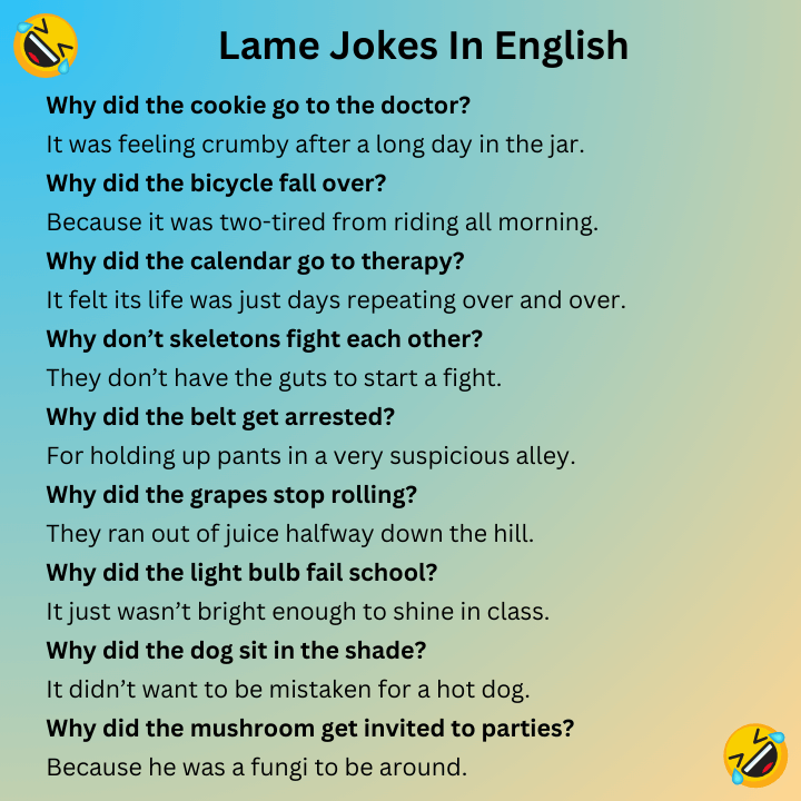 Lame Jokes In English