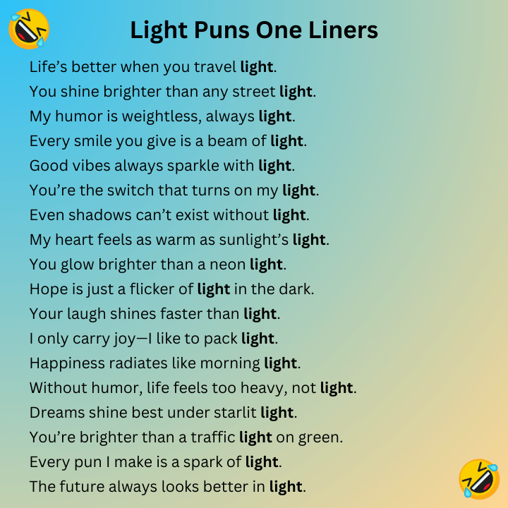 Light Puns One Liners