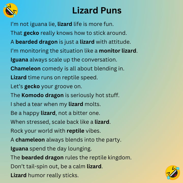 Lizard Puns 
