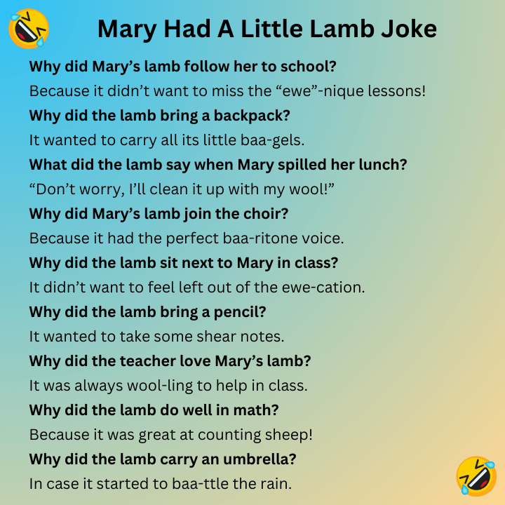 Mary Had A Little Lamb Joke