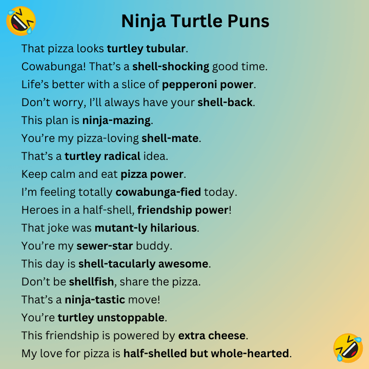 Ninja Turtle Puns
