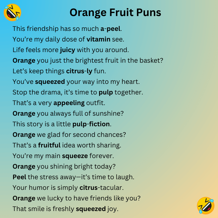 Orange Fruit Puns