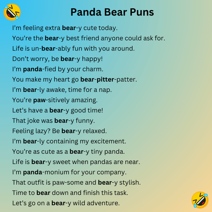 Panda Bear Puns