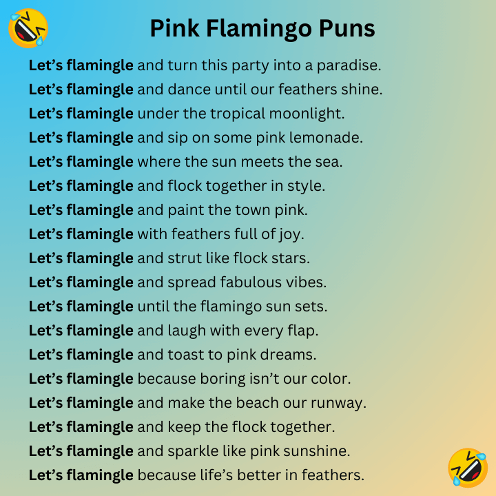 Pink Flamingo Puns