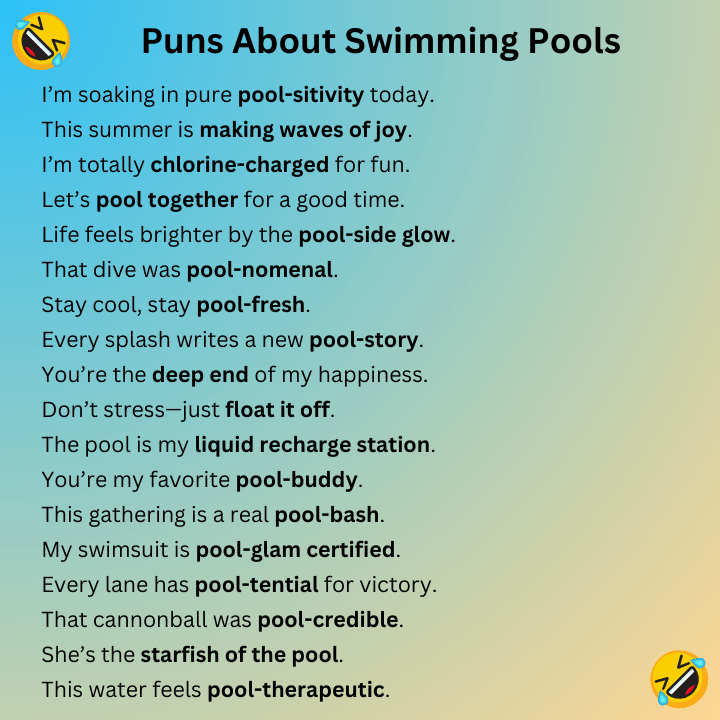 Puns About Swimming Pools