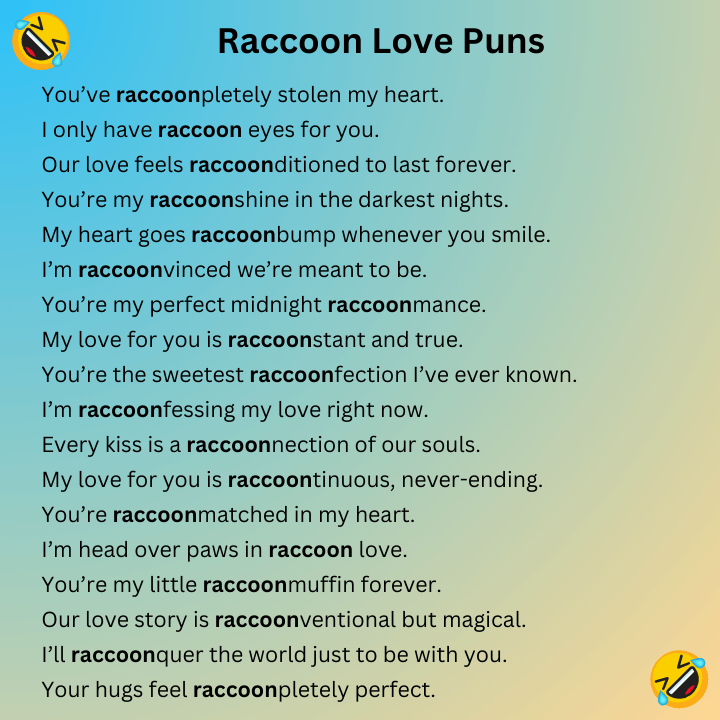 Raccoon Love Puns