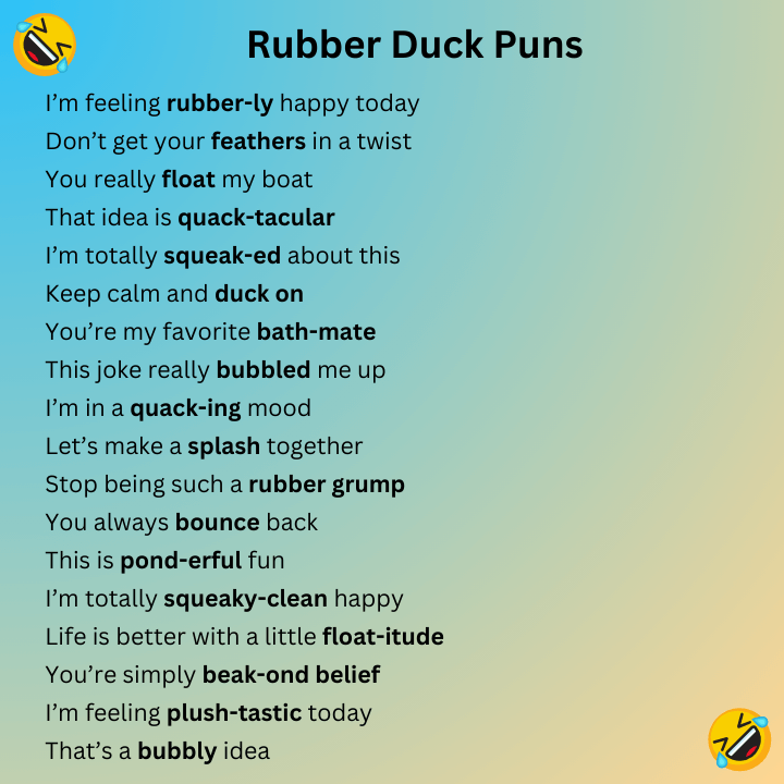 Rubber Duck Puns