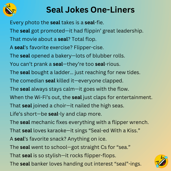 Seal Jokes One-Liners