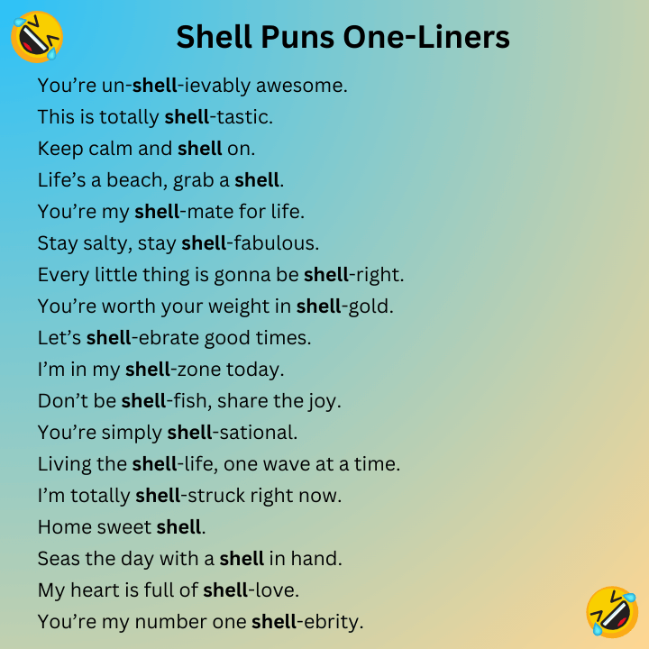 Shell Puns One-Liners