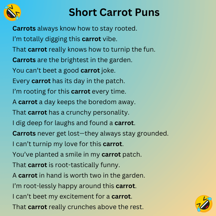 Short Carrot Puns