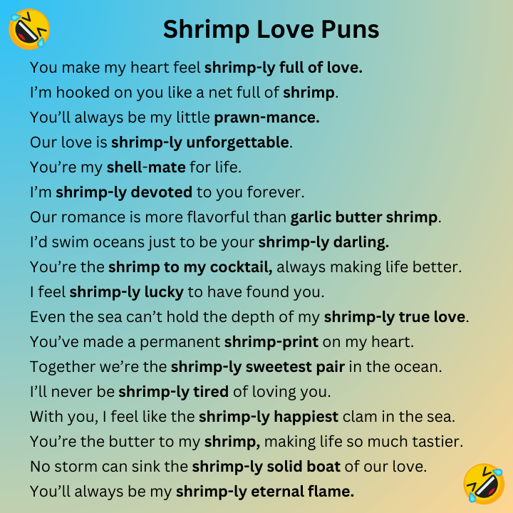 Shrimp Love Puns