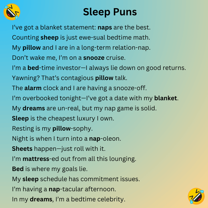 Sleep Puns
