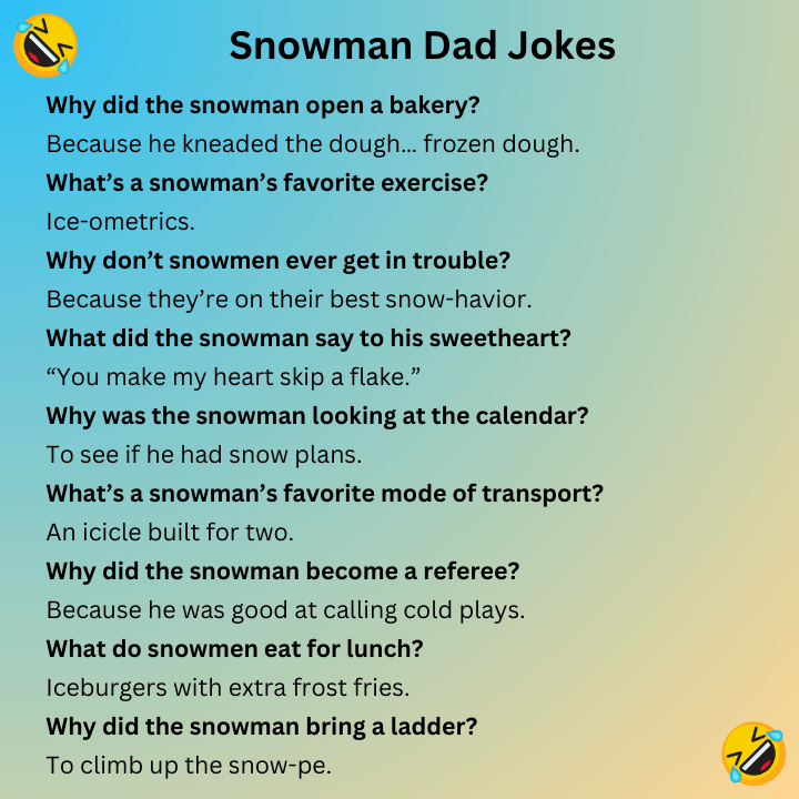 Snowman Dad Jokes