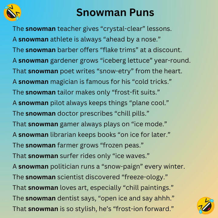 Snowman Puns