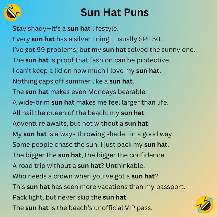 Sun Hat Puns