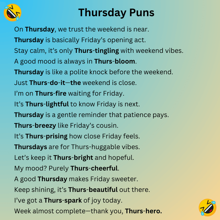 Thursday Puns