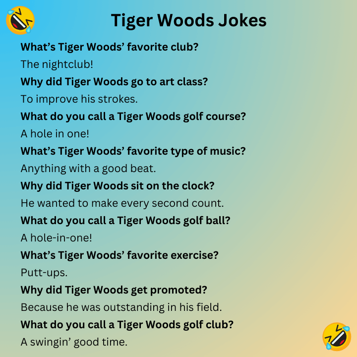 Tiger Woods Jokes