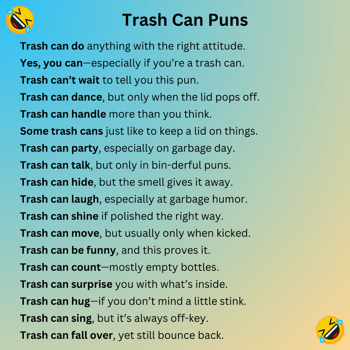 Trash Can Puns