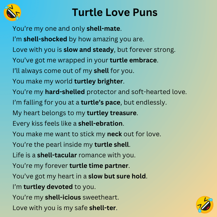 Turtle Love Puns