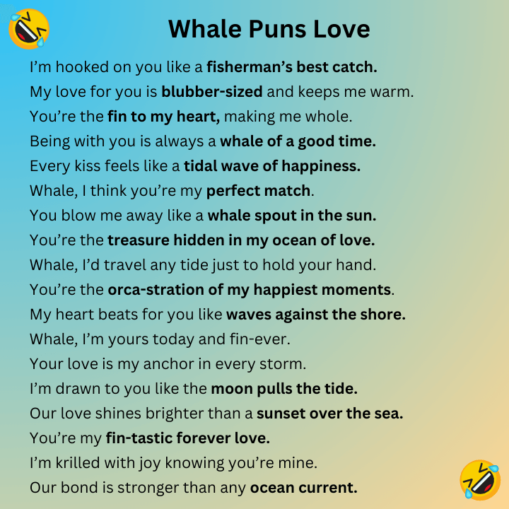 Whale Puns Love