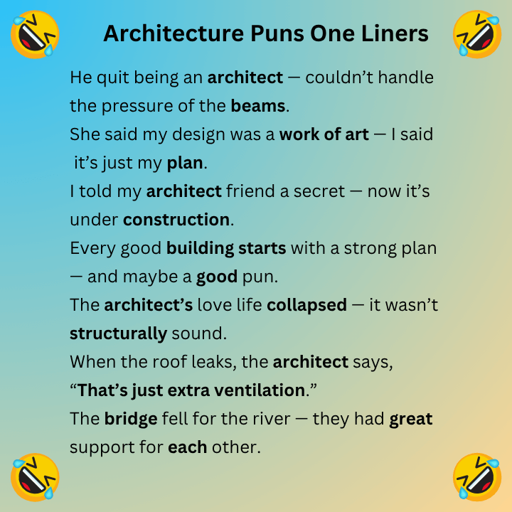 Architecture Puns One Liners