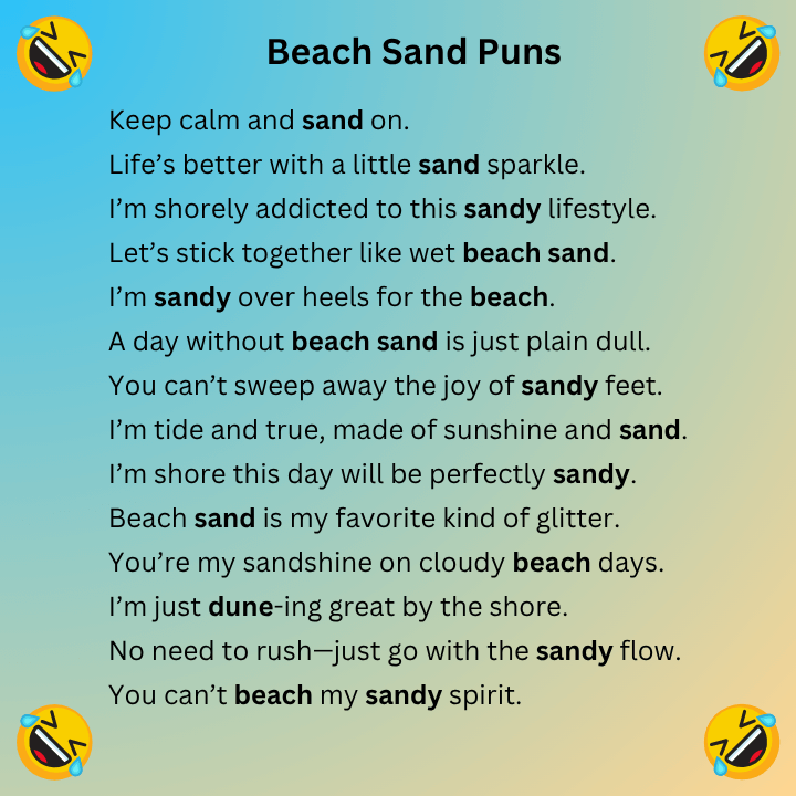Beach Sand Puns