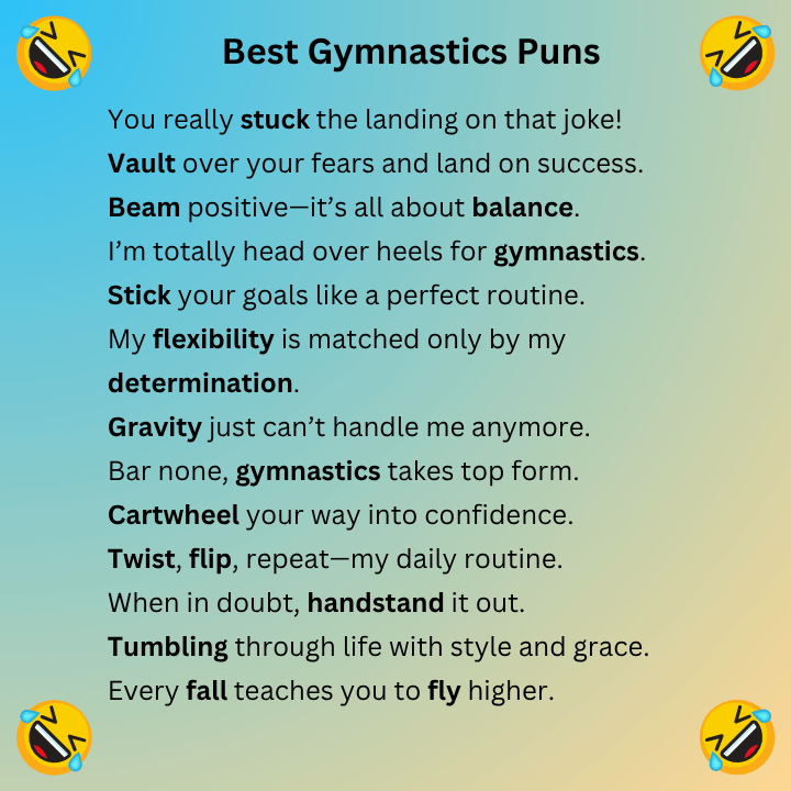 Best Gymnastics Puns