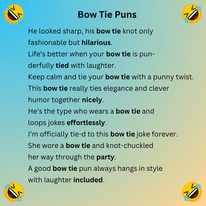 Bow Tie Puns