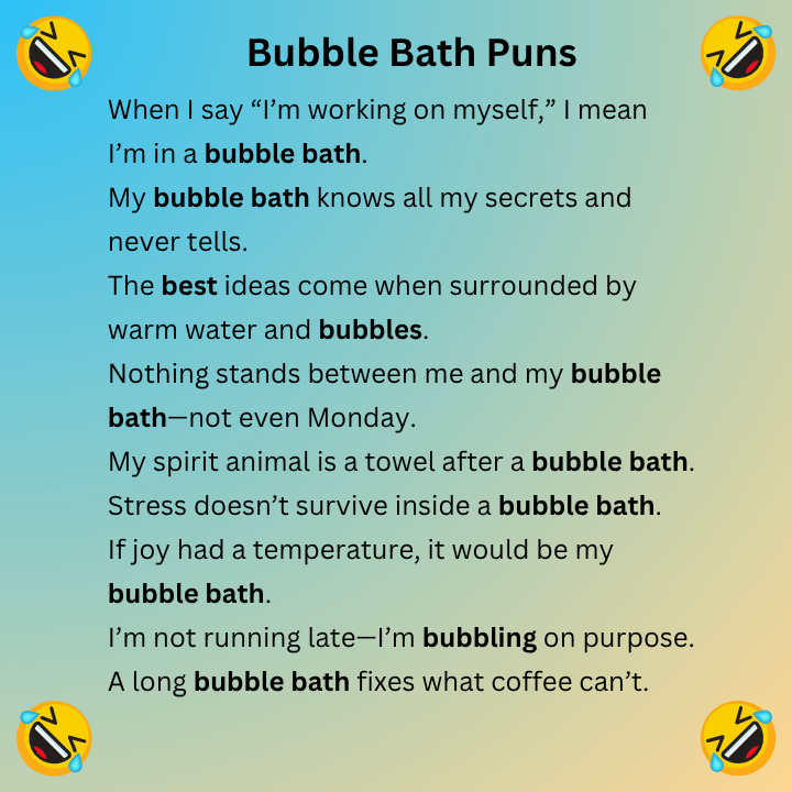 Bubble Bath Puns
