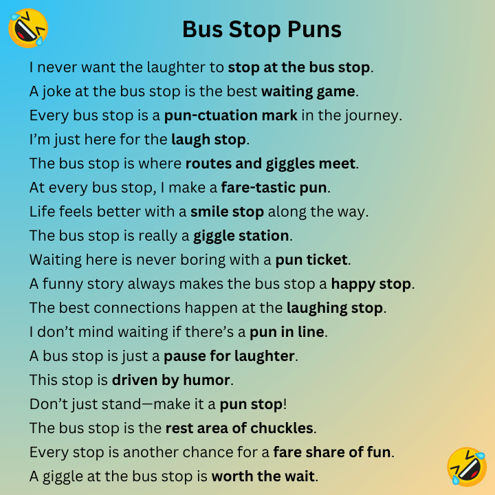Bus Stop Puns