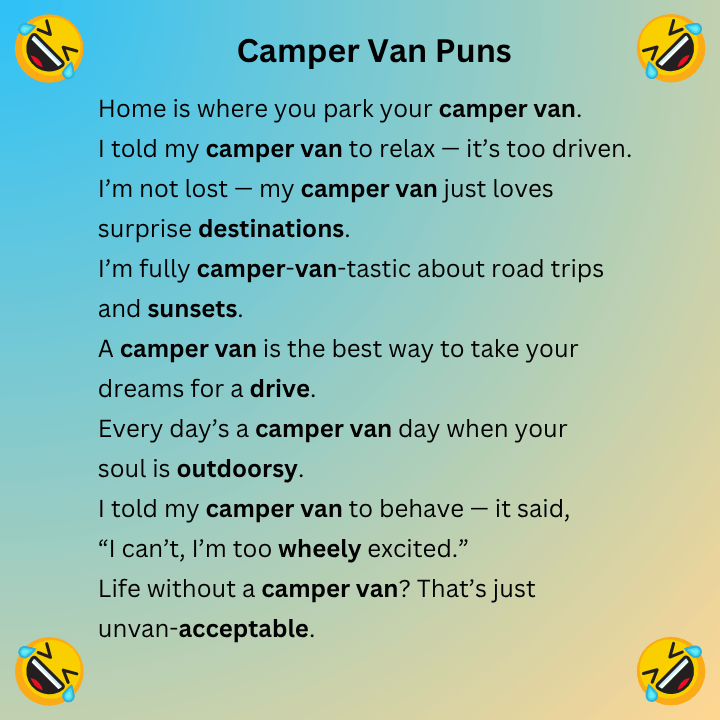 Camper Van Puns