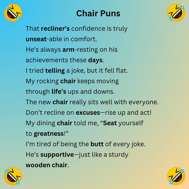 Chair Puns