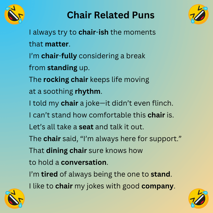 Chair Related Puns