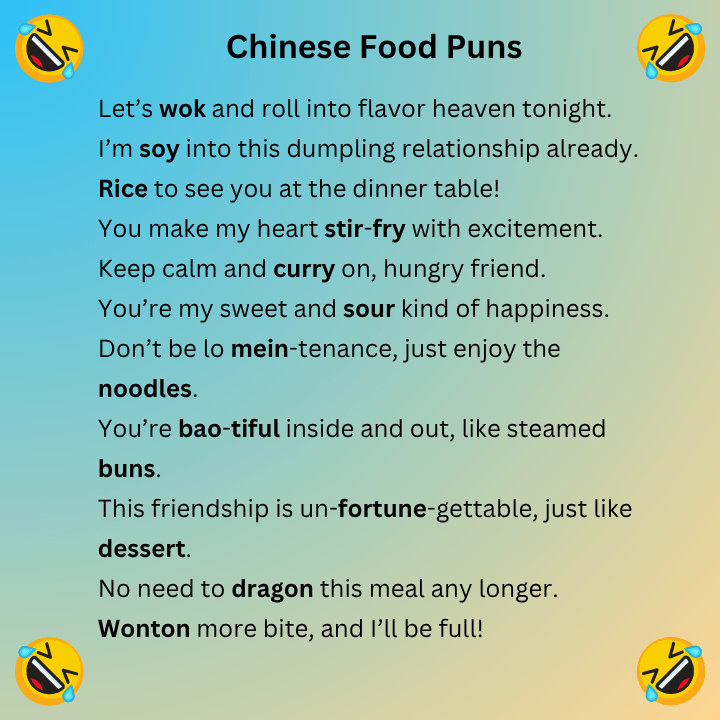 Chinese Food Puns